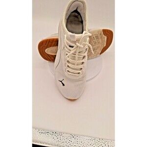 Puma Womens Amplifier Sneaker Size 9.5  White Black Running Casual‎ Used